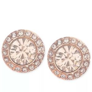GIVENCHY Rose Gold pave stud earrings